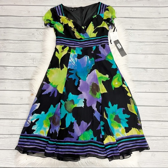Jones New York Floral Silk Dress - Picture 1 of 8